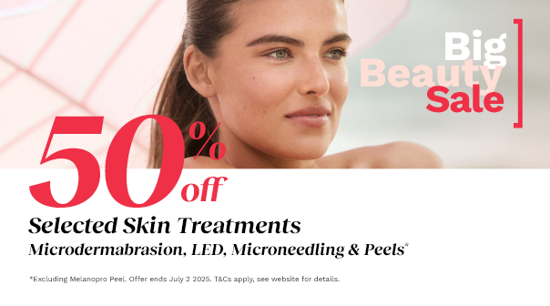50% off Selected Skin Treatments*