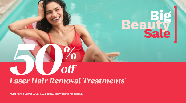 50% off Laser Hair Removal Treatments*