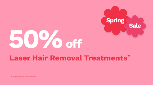 50% off Laser Hair Removal Treatments*